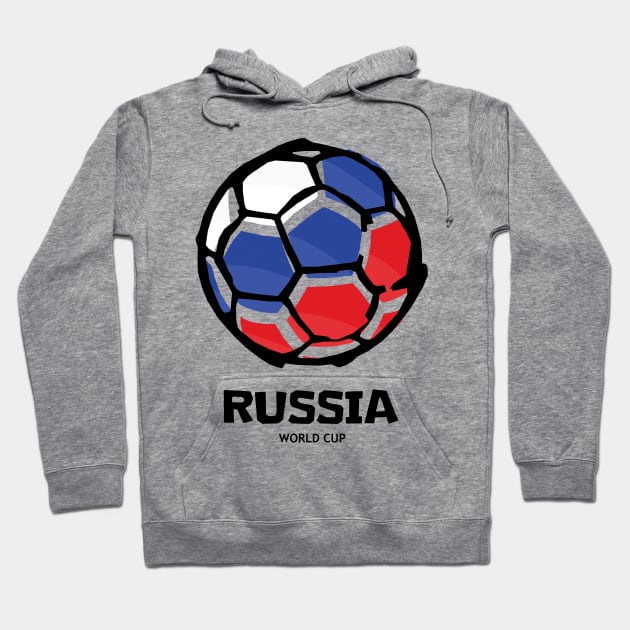 Russia Football Country Flag Hoodie by KewaleeTee